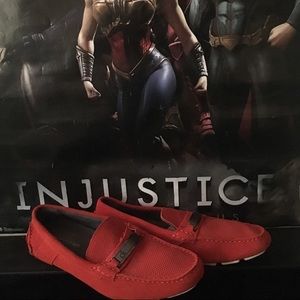 Suede burnt orange Calvin Klein loafers